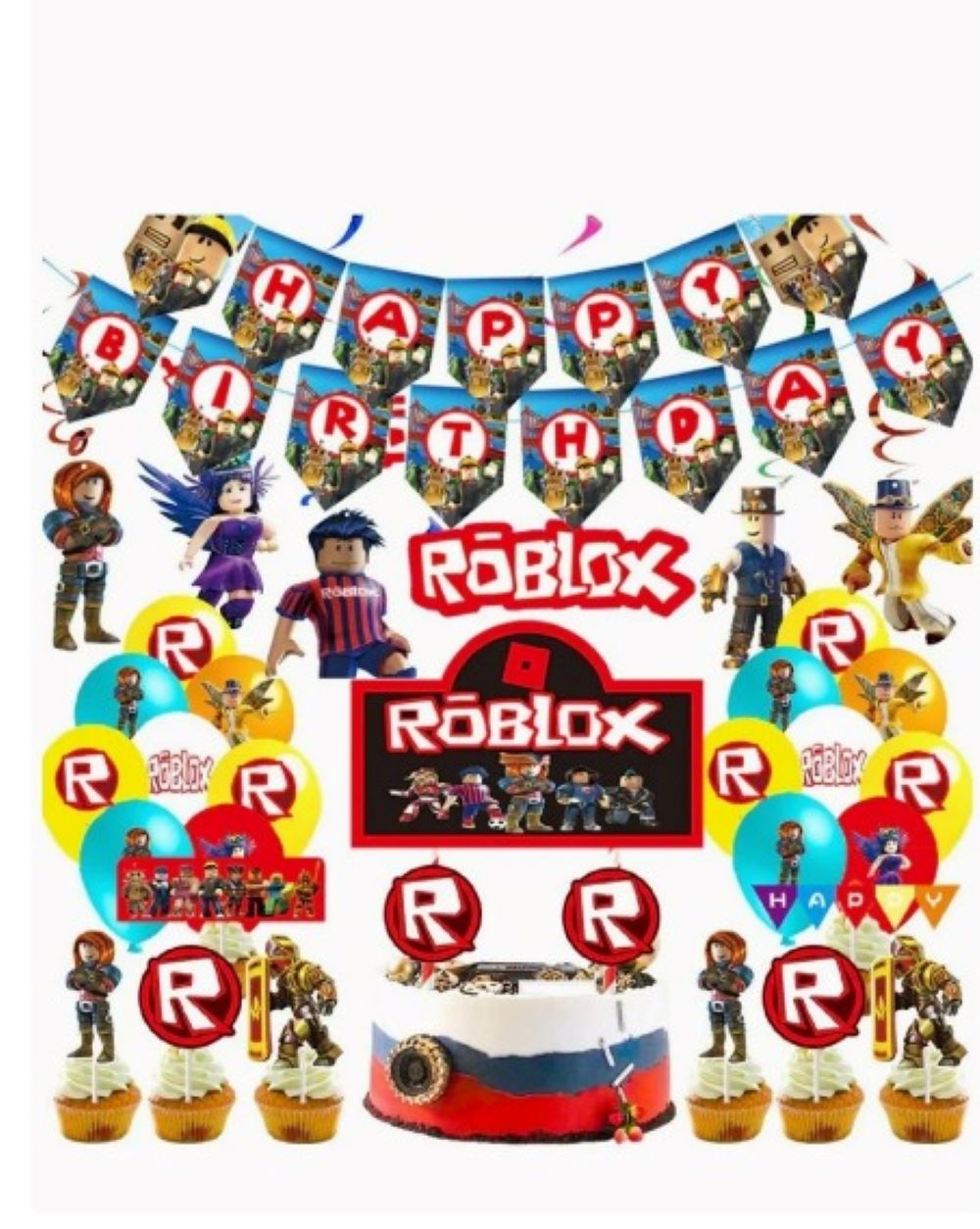 Roblox Birthday Party Decorations for Boys & Girls , Big Set decorations for 16 Guests3.jpeg