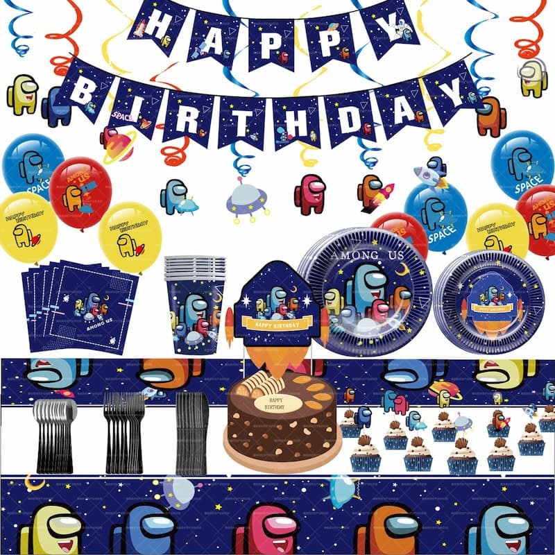 Among Us Themed Party Birthday Decoration Set For Boys & Girls1