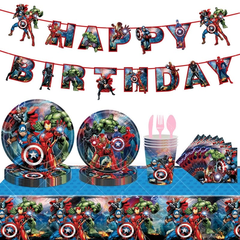 Avengers Marvel Birhtday Decoration Party Set1
