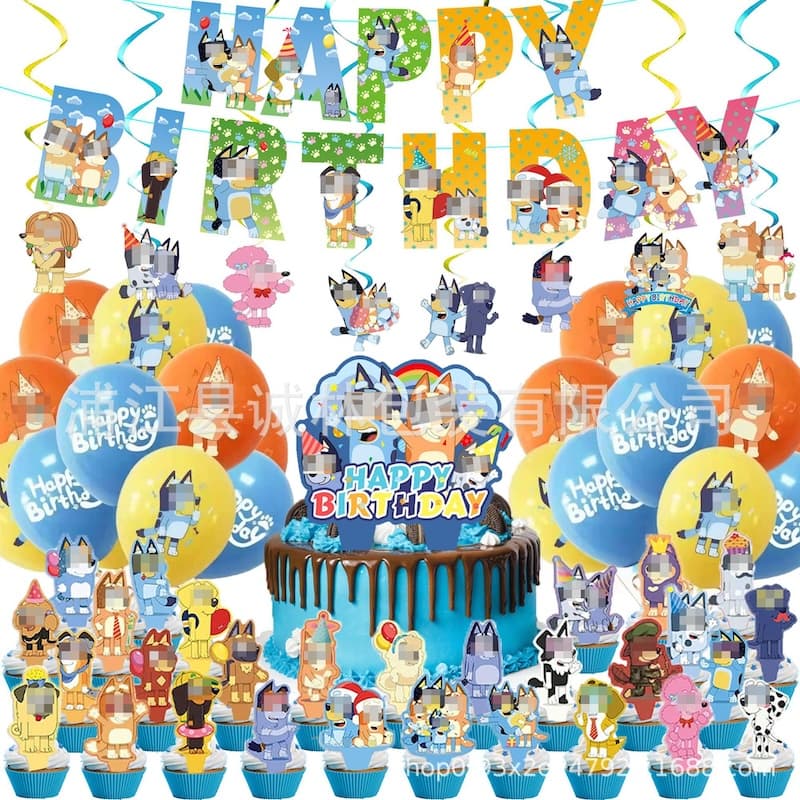 Bluey Birthday Themed Party Decoration Set