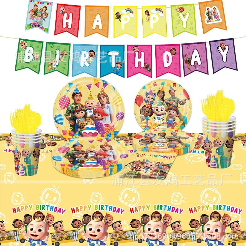 Cocomelon Birthday Party Decoration Set for Babies Girls & Boys
