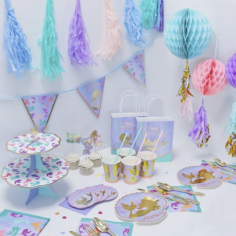 Little Mermaid Themed Party Decoration Set for Girls1