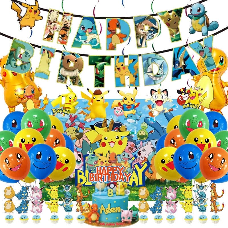 Pokemon Themed Birthday Decoration Party Set