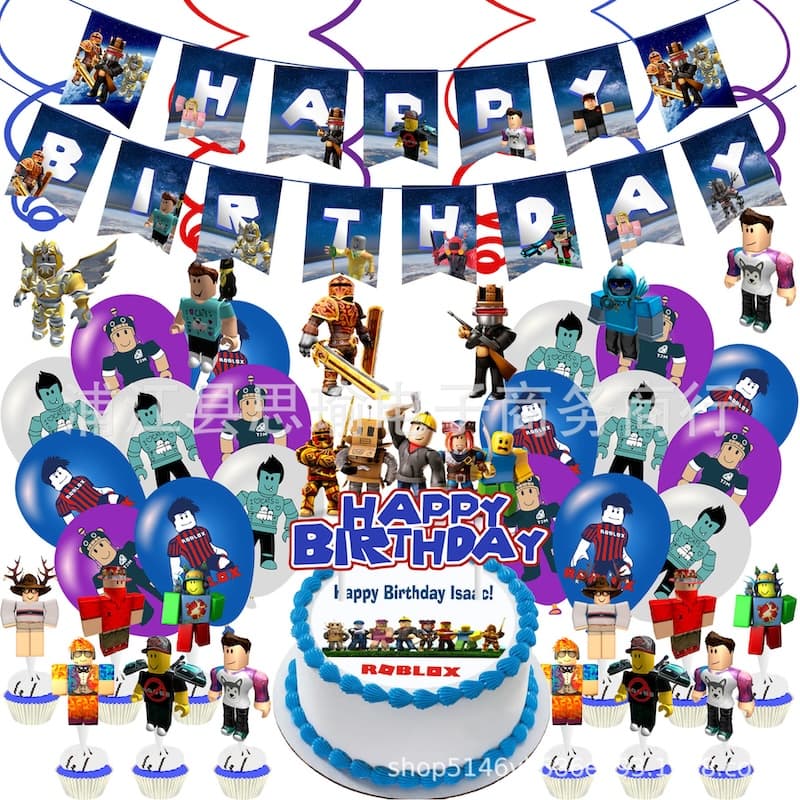 Roblox Party Video Games Themed Decoration Set for Girls & Boys