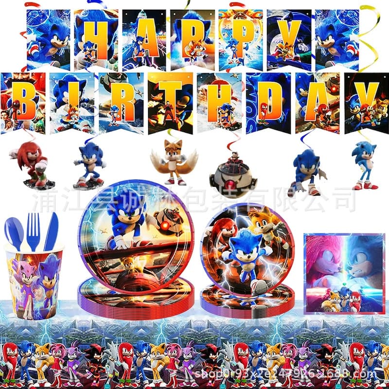 Sonic The Hedgehog Themed Party Decoration Full Set for Kids