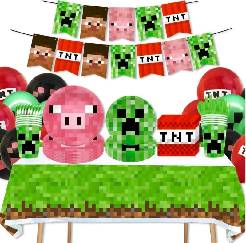 minecraft pixel party set