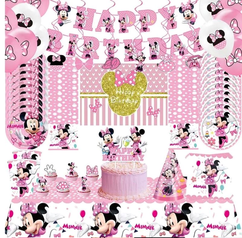 minnie Mouse Birthday Party Set-tamona