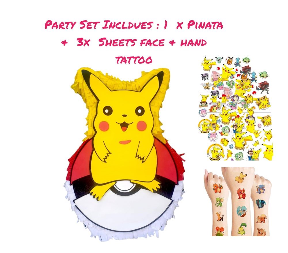 Pokemon Pinata with Hand and face tattoo-2-