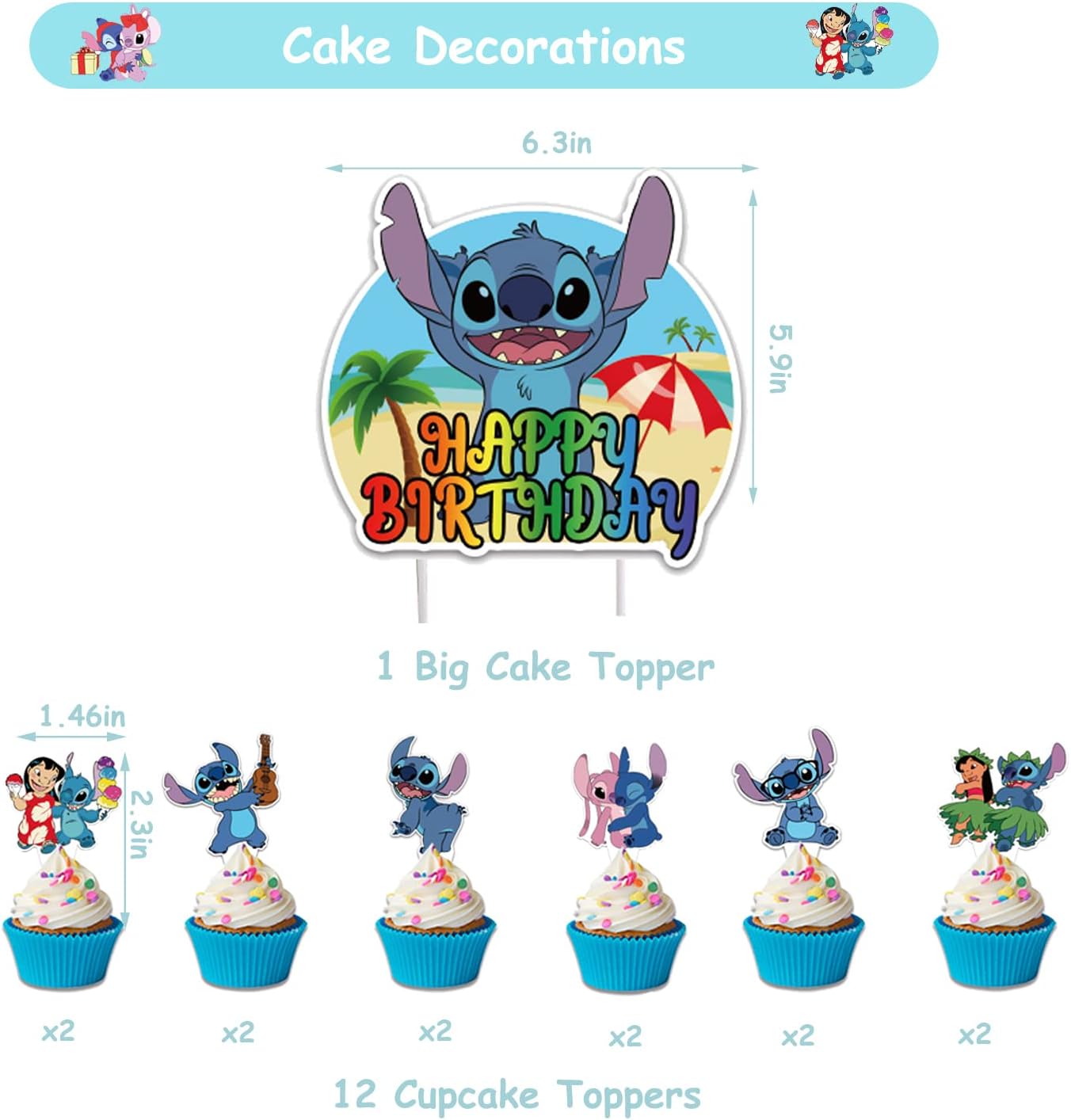 lilo & stitch cake decorations